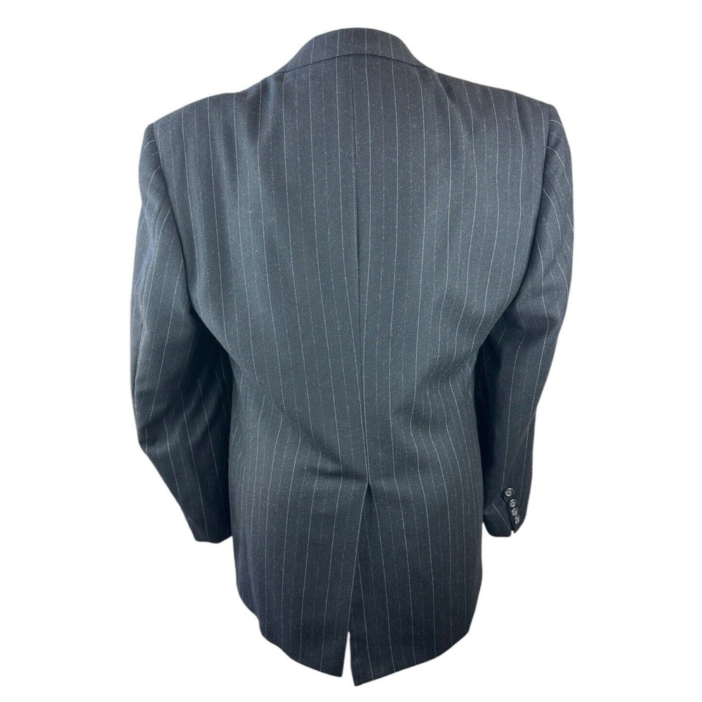 Polo Ralph Lauren Wool Cashmere Pinstriped Blazer Suit Jacket Men Size 40 Luxury - Picture 15 of 16